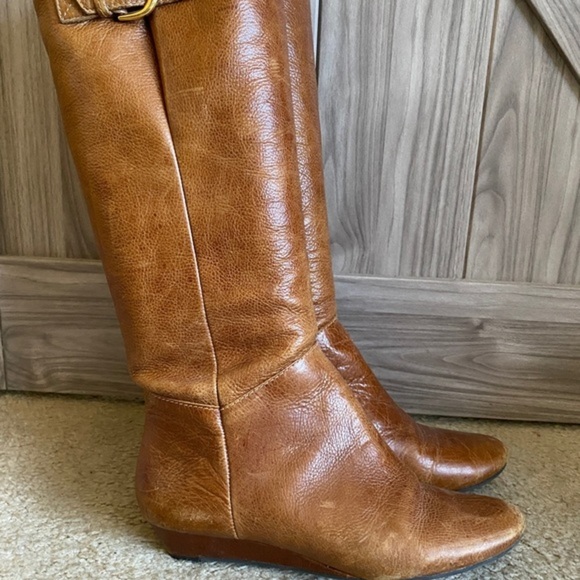 Steven by Steve Madden cognac leather riding boots - Picture 3 of 10